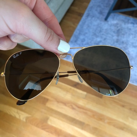 RAY BAN POLARIZED AVIATORS - Picture 2 of 4
